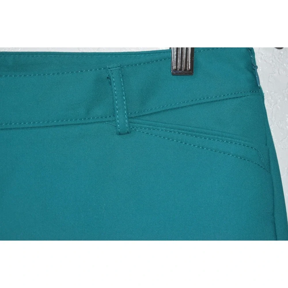 White House Black Market Perfect Form Slim Ankle Pants Size 8 Teal Blue Stretch - Picture 7 of 16